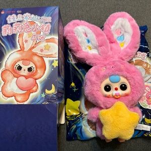 Baby Three Lily Rabbit Town V3 Open Confirmed Blind Box Meimei Pink Pacifier